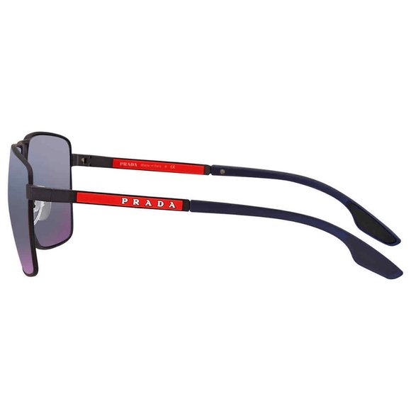 Prada Men's Rectangle Dark Sunglasses - Picture 2 of 4